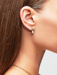 Sophie 1+1 Diamond Teardrop Stud,JACQUIE AICHE,YELLOW GOLD,Image 2