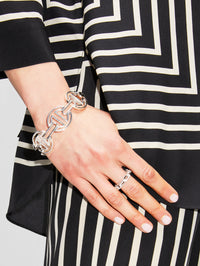 Large Link MMV Bracelet,HOORSENBUHS,SS,Image 2