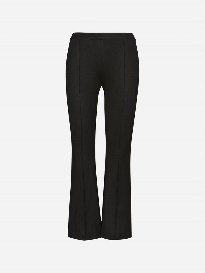 Pull On Cropped Flare Pant,ROSETTA GETTY,BLACK,Image 1