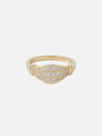 Maia Full Pave Pinky Ring,RENVI,YELLOW GOLD,Image 1