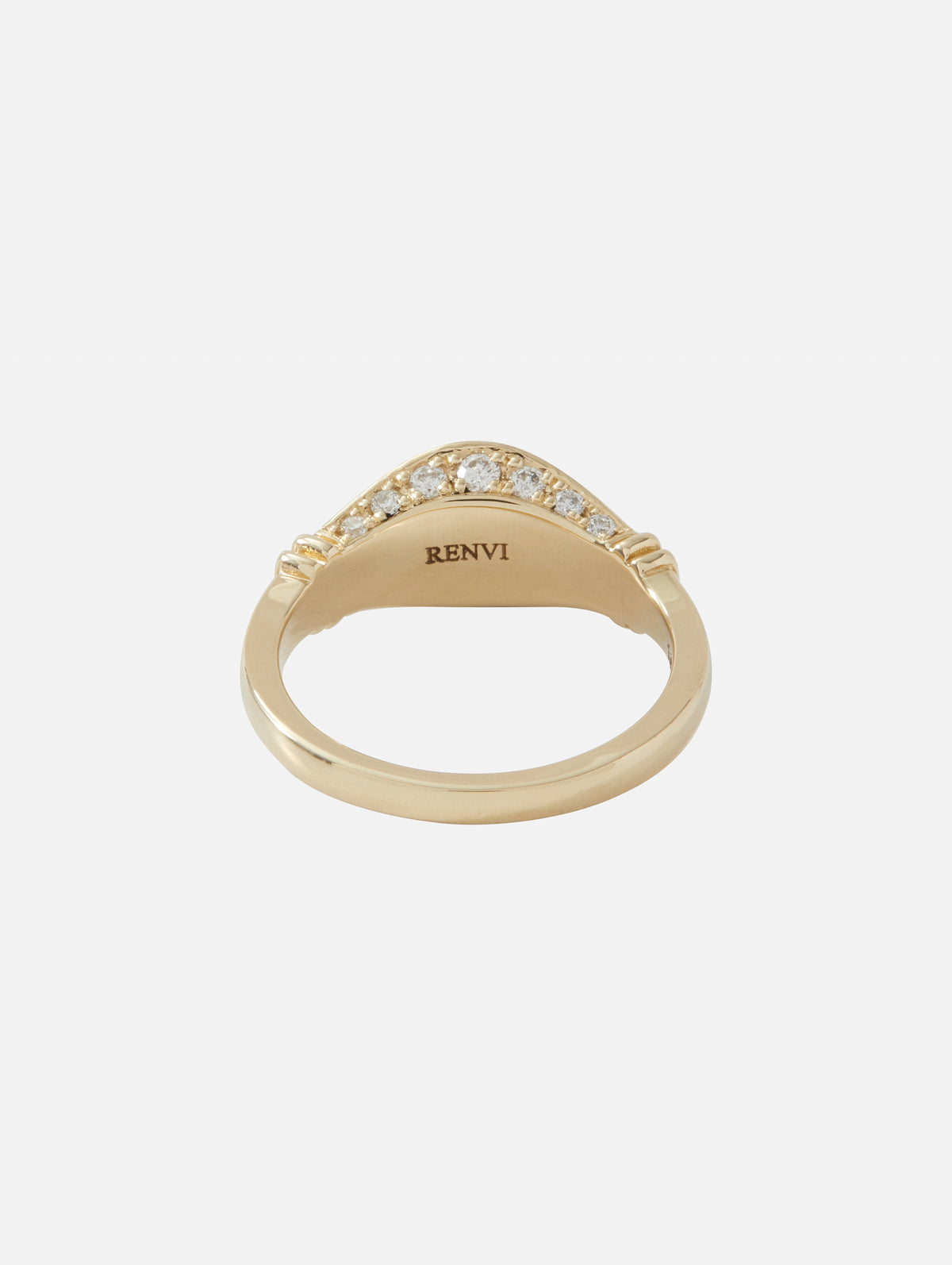 Maia Full Pave Pinky Ring,RENVI,YELLOW GOLD,Image 4