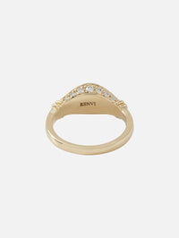 Maia Full Pave Pinky Ring,RENVI,YELLOW GOLD,Image 4