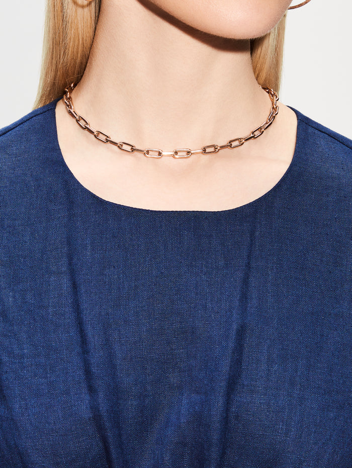 Open Link Necklace,SHYLEE ROSE,ROSE GOLD,Image 1