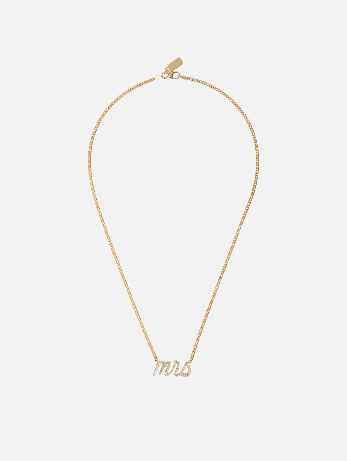 Small La Firma Necklace "Mrs",RENVI,YELLOW GOLD,Image 3