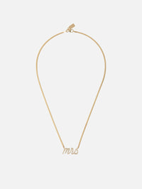 Small La Firma Necklace "Mrs",RENVI,YELLOW GOLD,Image 3