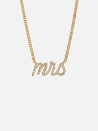 Small La Firma Necklace "Mrs",RENVI,YELLOW GOLD,Image 1