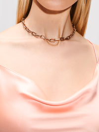 Extra Large Open Link Necklace,SHYLEE ROSE,YELLOW GOLD,Image 5