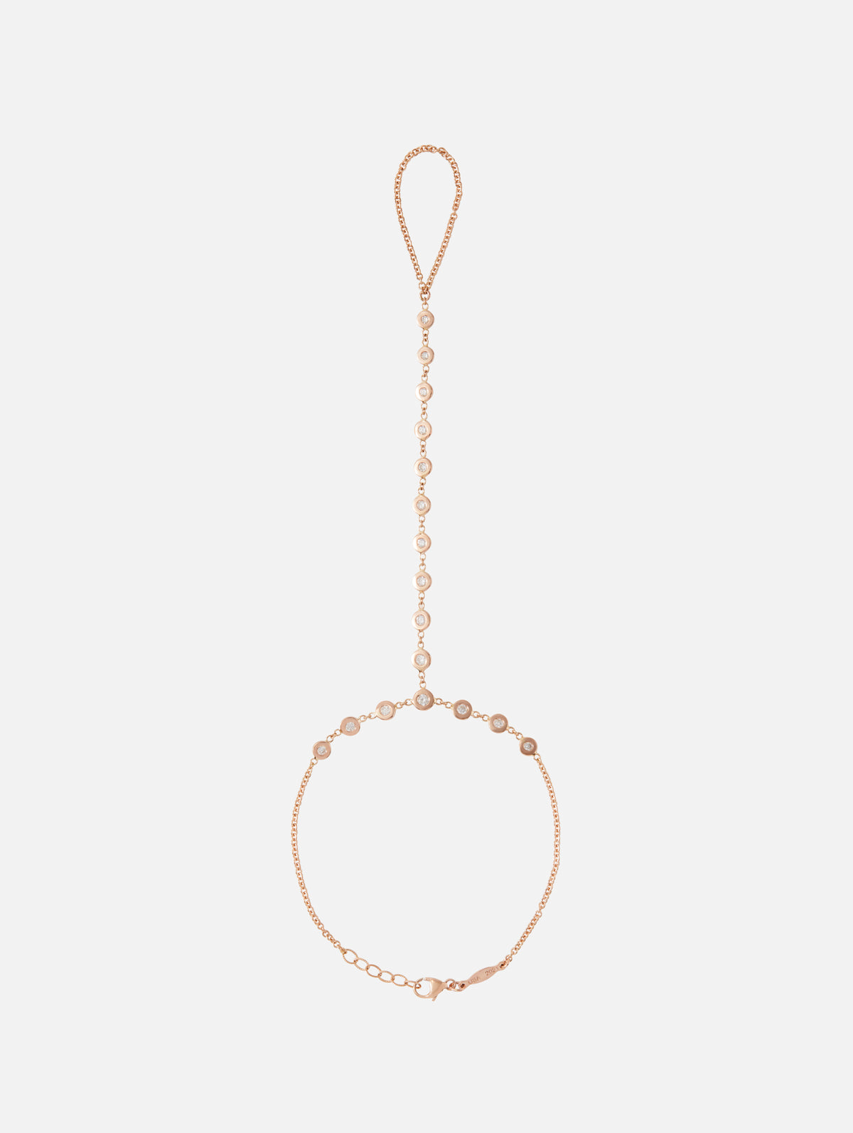 17 Diamond Finger Bracelet,JACQUIE AICHE,ROSE GOLD,Image 1
