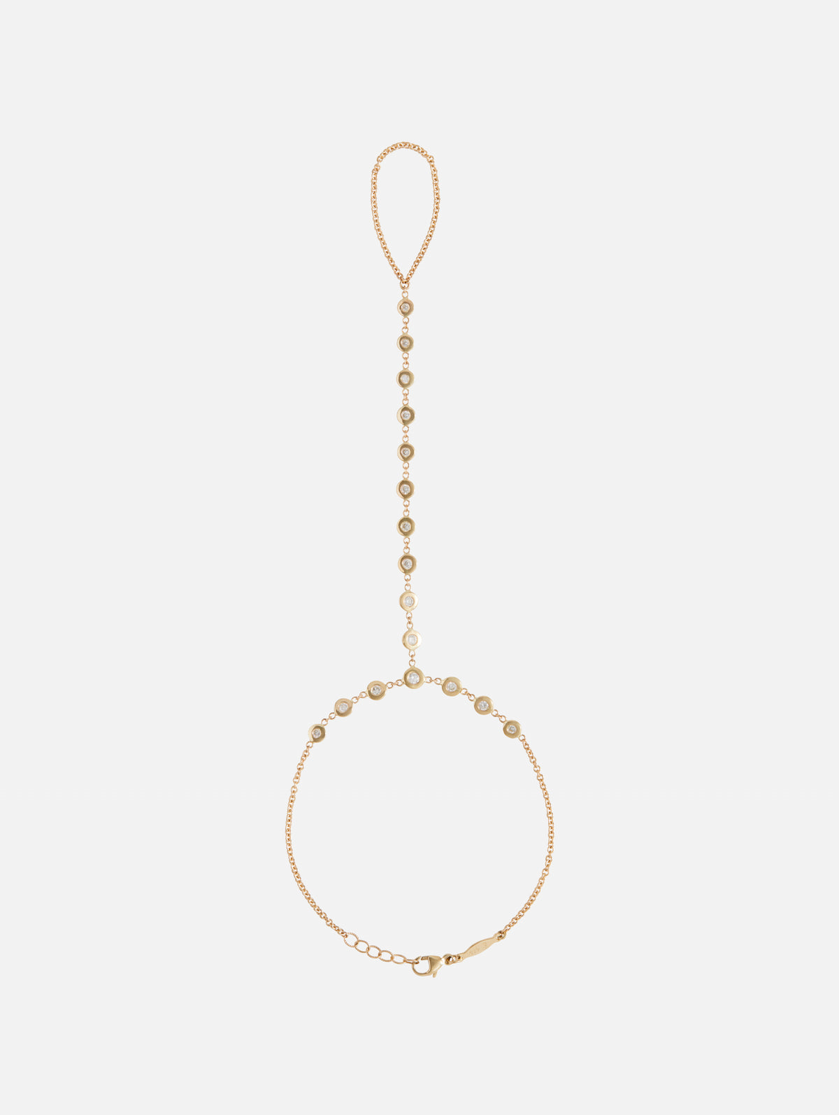 Diamond Finger Bracelet,JACQUIE AICHE,YELLOW GOLD,Image 1