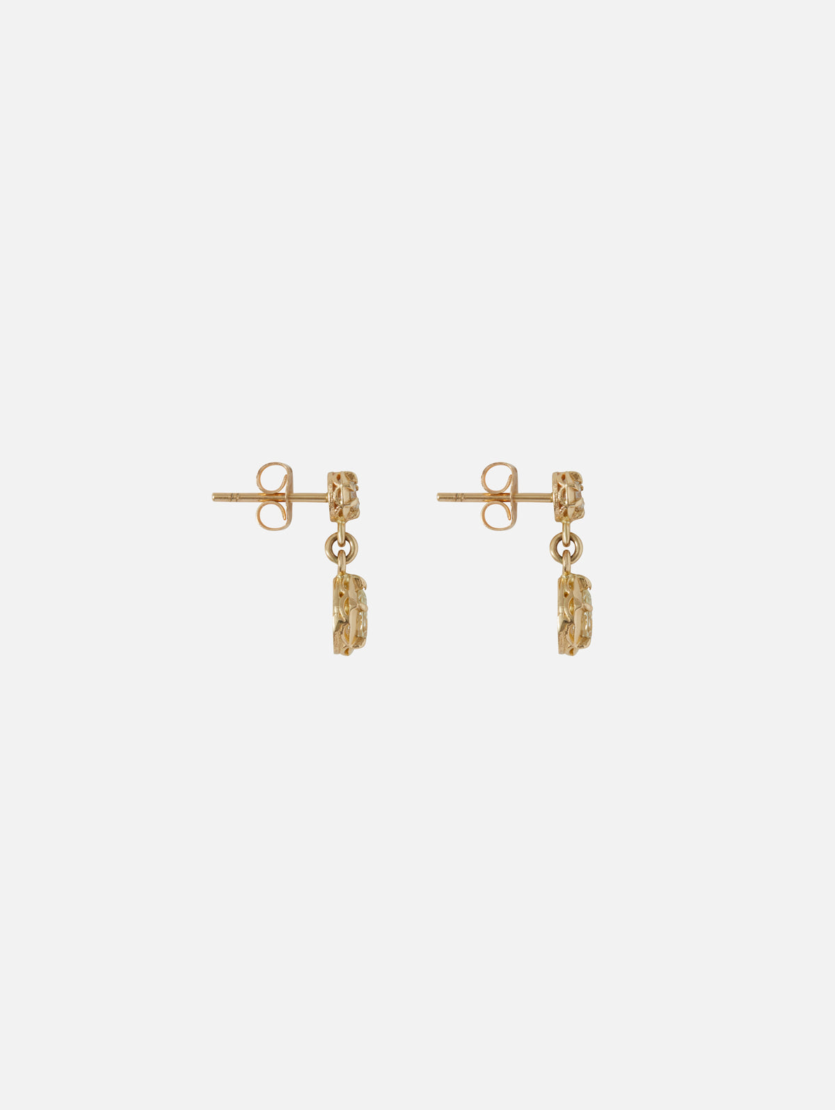Sophie 1+1 Diamond Teardrop Stud,JACQUIE AICHE,YELLOW GOLD,Image 4