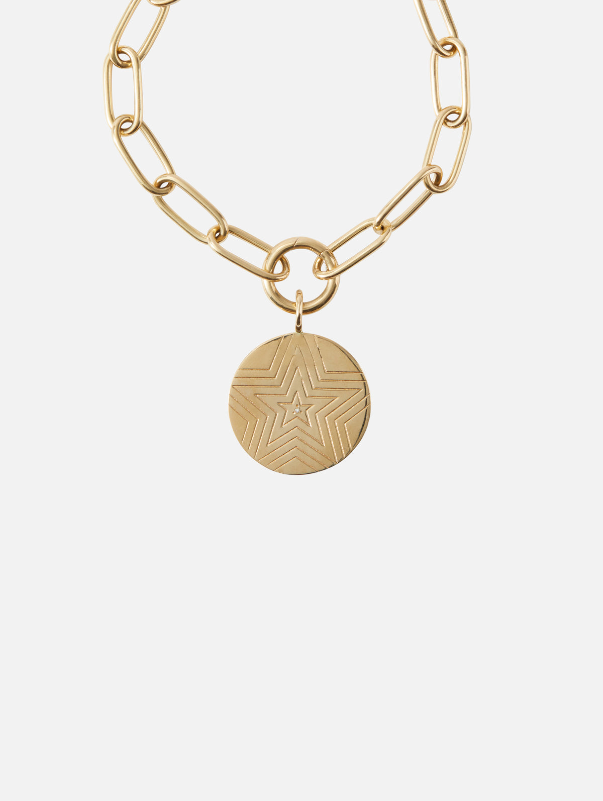 Talisman Sardinia Chain Bracelet,MARLO LAZ,YELLOW GOLD,Image 4