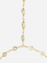7 Marquise Diamond Finger Bracelet,JACQUIE AICHE,YELLOW GOLD,Image 3
