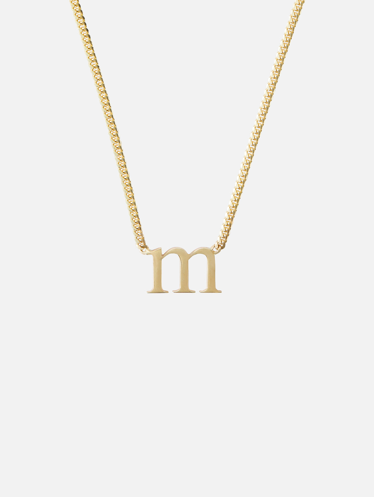 M Roman Times Initial Necklace,SHYLEE ROSE,YELLOW GOLD,Image 1