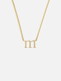 M Roman Times Initial Necklace,SHYLEE ROSE,YELLOW GOLD,Image 1