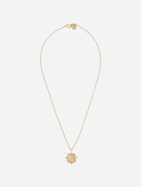 Pave Initial Coin Necklace,MARLO LAZ,YELLOW GOLD,Image 8