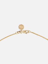 Pave Initial Coin Necklace,MARLO LAZ,YELLOW GOLD,Image 3