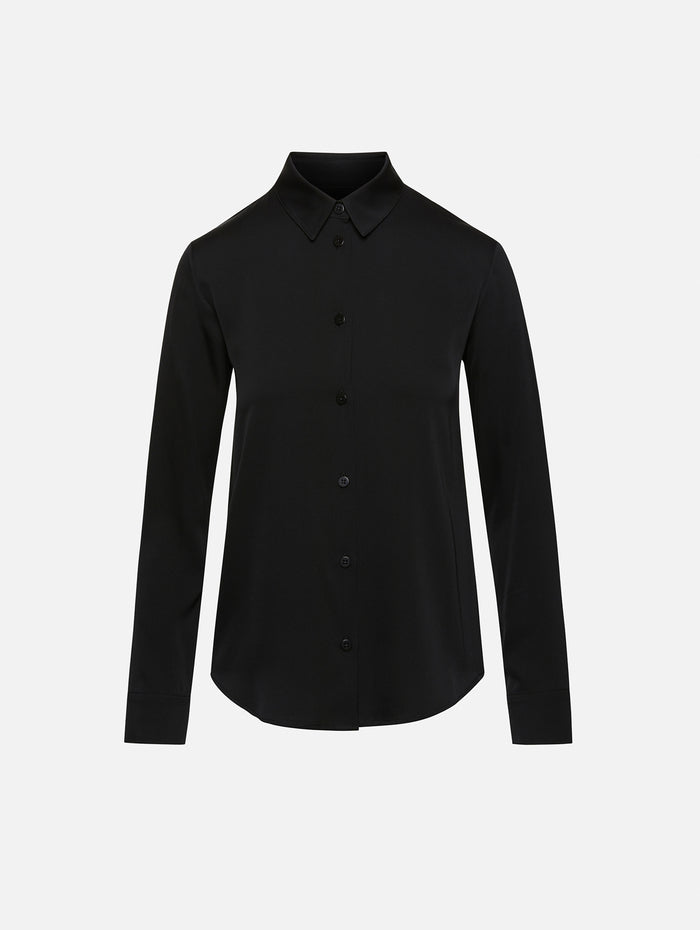 Summer Silk Blouse,ELYSEWALKER LABEL,BLACK,Image 1