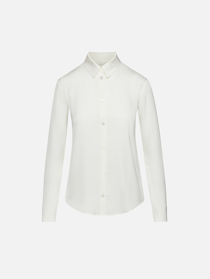 Summer Silk Blouse,ELYSEWALKER LABEL,CREAM,Image 1