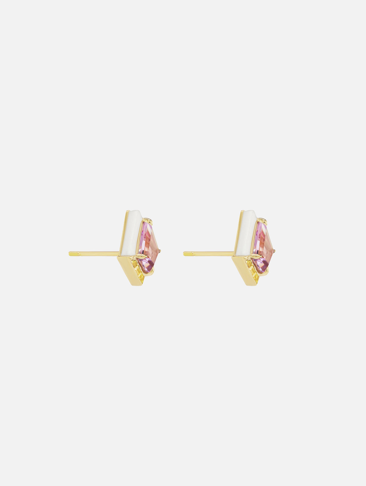 Amethyst and Yellow Quartz Twinkle Studs,EMILY P WHEELER,YELLOW GOLD,Image 3