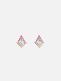 Aquamarine and Diamond Twinkle Studs,EMILY P WHEELER,ROSE GOLD,Image 1