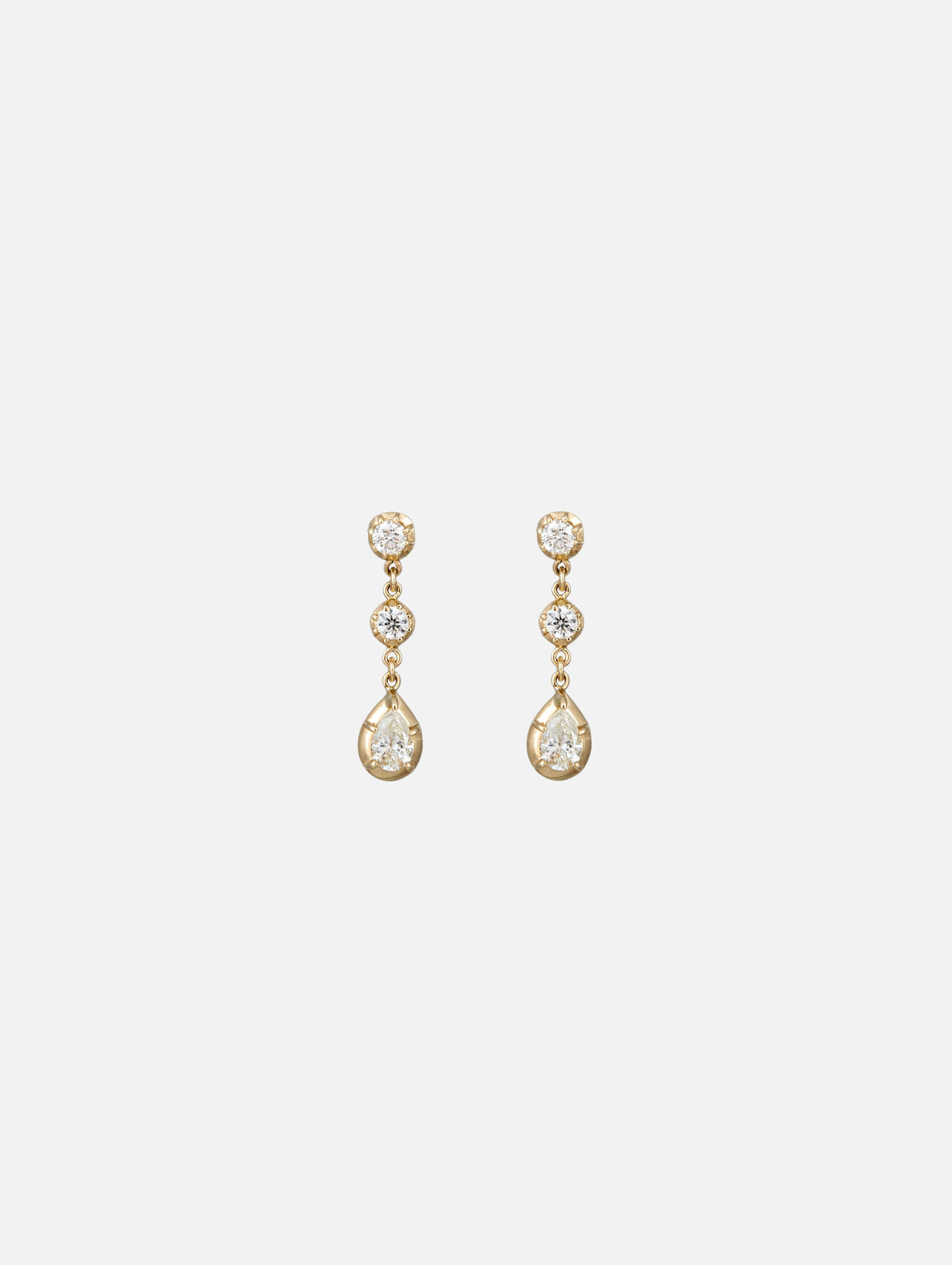 Sophia Diamond Teardrop Stud,JACQUIE AICHE,YELLOW GOLD,Image 1