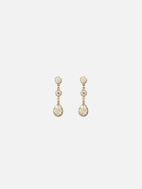 Sophia Diamond Teardrop Stud,JACQUIE AICHE,YELLOW GOLD,Image 1