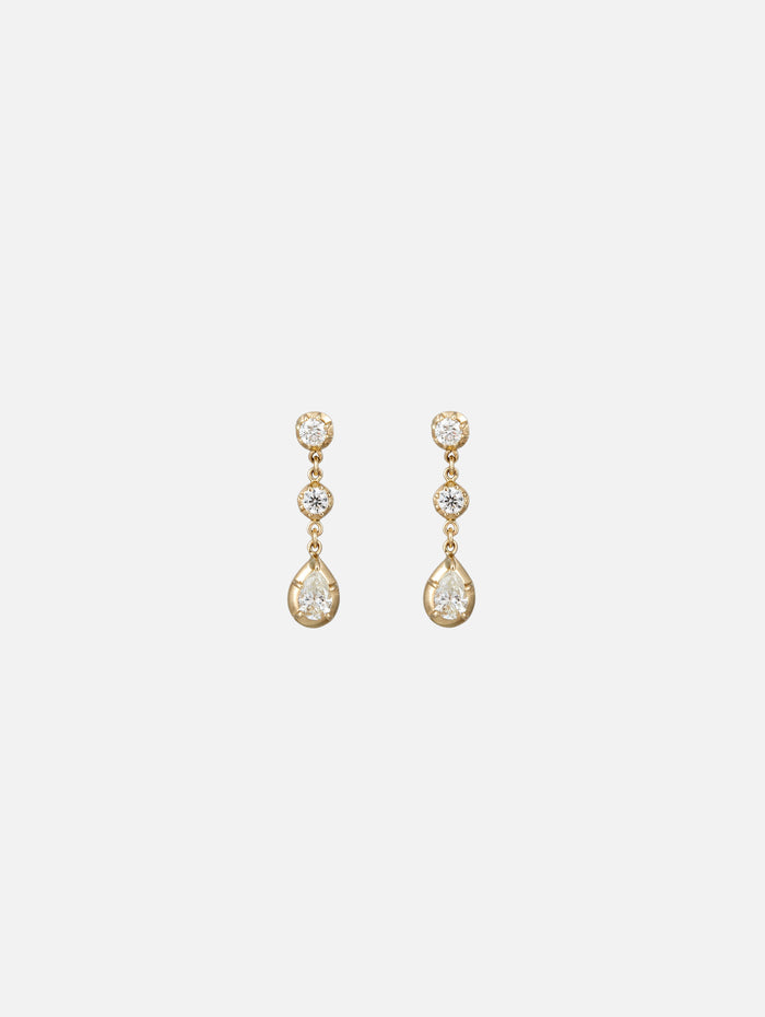 Sophia Diamond Teardrop Stud,JACQUIE AICHE,YELLOW GOLD,Image 1