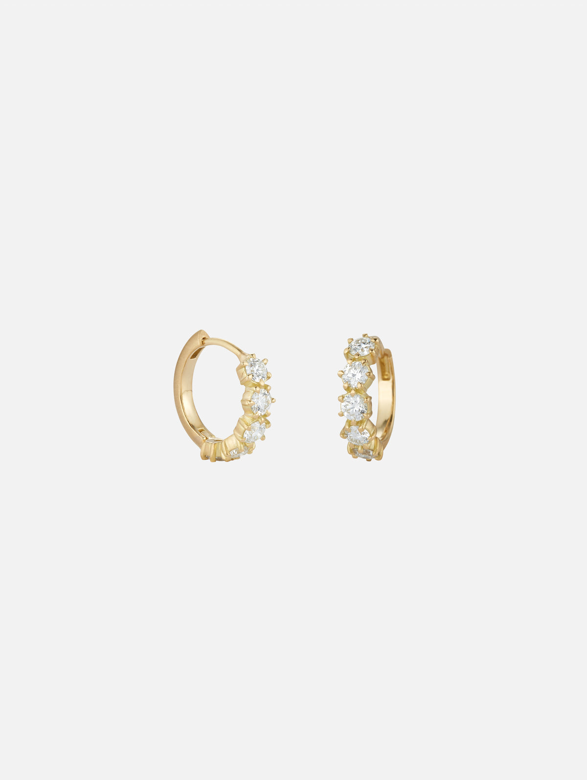 Catherine Mini Huggies,JADE TRAU,YELLOW GOLD,Image 1