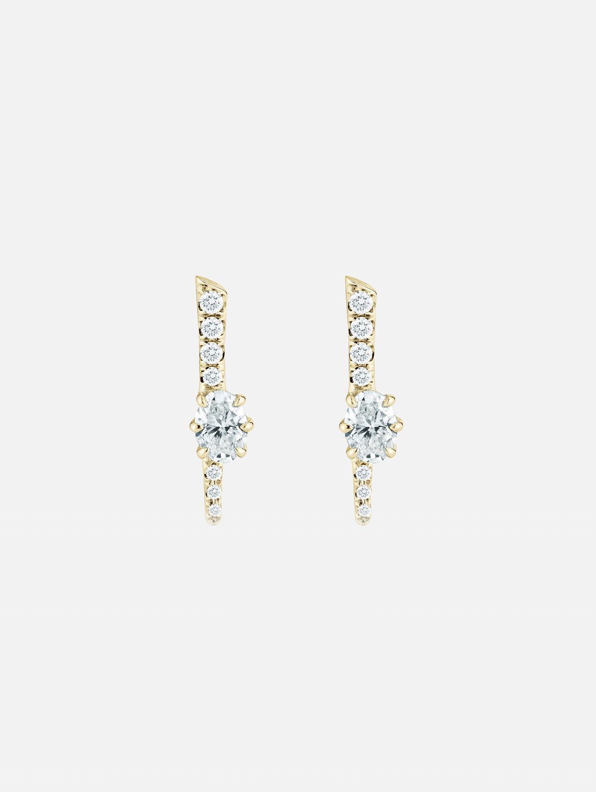 Rae Studs,JADE TRAU,YELLOW GOLD,Image 1
