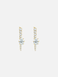 Rae Studs,JADE TRAU,YELLOW GOLD,Image 1