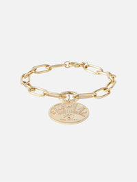 Talisman Sardinia Chain Bracelet,MARLO LAZ,YELLOW GOLD,Image 3