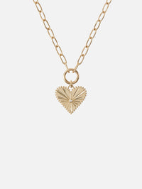 Pour Toujours Heart Coin Necklace,MARLO LAZ,YELLOW GOLD,Image 1