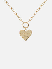 Pour Toujours Heart Coin Necklace,MARLO LAZ,YELLOW GOLD,Image 4
