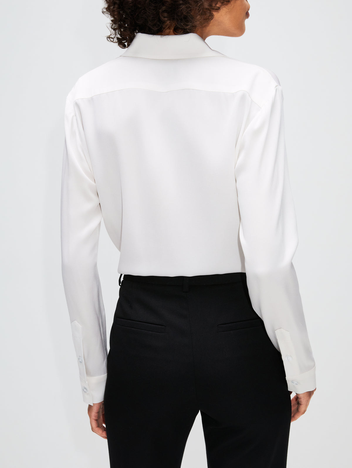 Summer Silk Blouse,ELYSEWALKER LABEL,SKY BLUE,Image 9