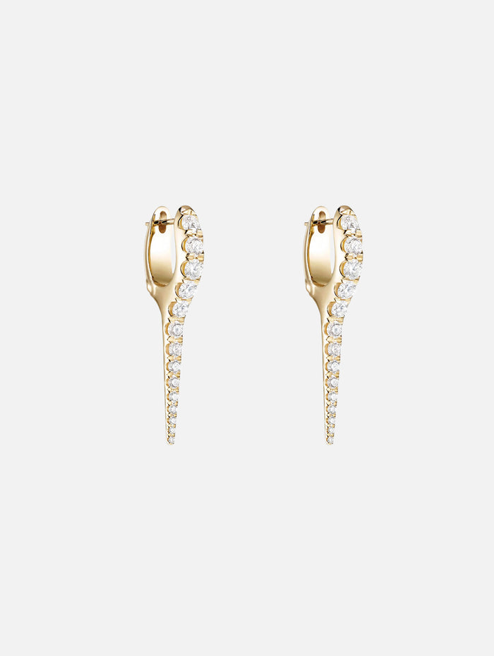Small Lola Needle Earrings,MELISSA KAYE,YELLOW GOLD,Image 1