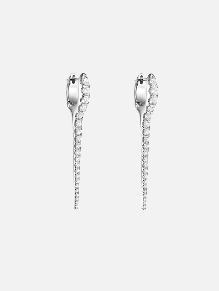 Medium Lola Needle Earrings,MELISSA KAYE,WHITE GOLD,Image 1