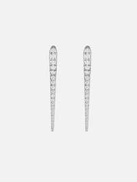 Medium Lola Needle Earrings,MELISSA KAYE,WHITE GOLD,Image 3