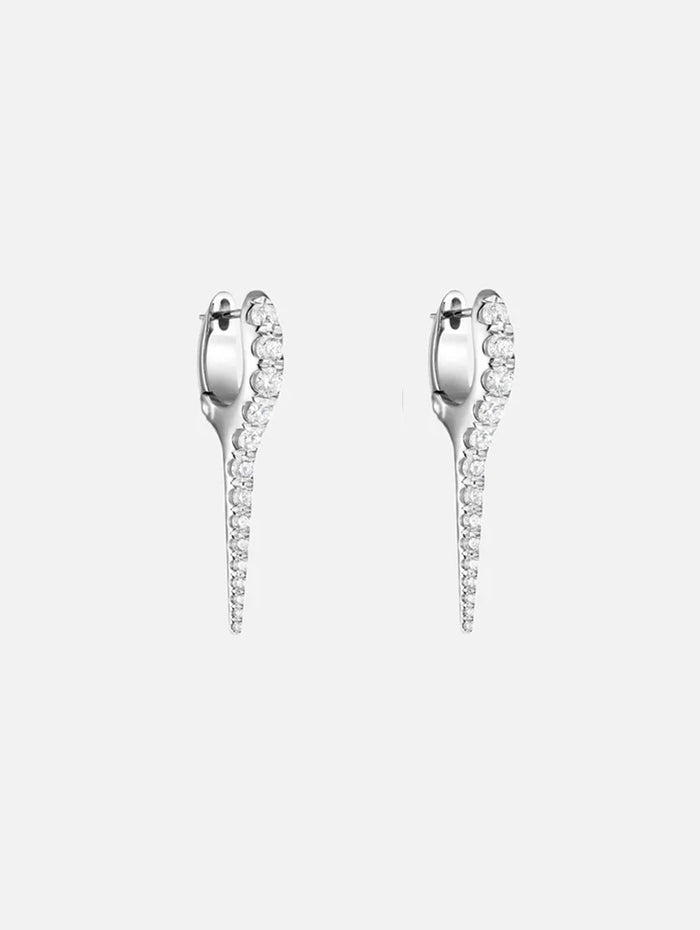 Small Lola Needle Earrings,MELISSA KAYE,WHITE GOLD,Image 1