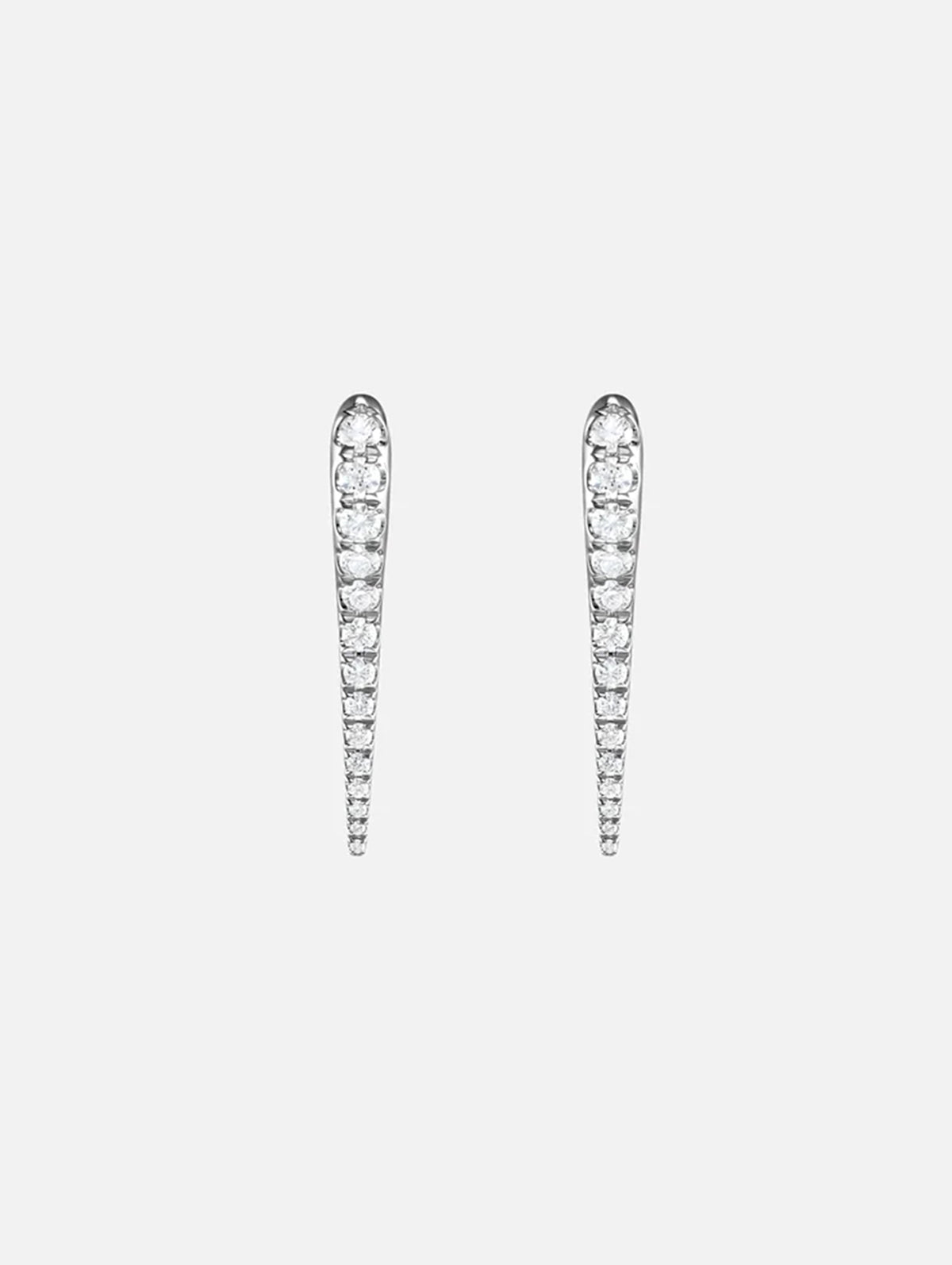 Small Lola Needle Earrings,MELISSA KAYE,WHITE GOLD,Image 3