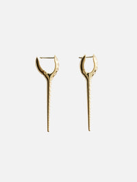 Medium Lola Needle Earrings,MELISSA KAYE,YELLOW GOLD,Image 4
