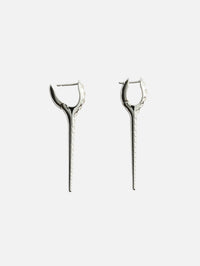 Medium Lola Needle Earrings,MELISSA KAYE,WHITE GOLD,Image 4