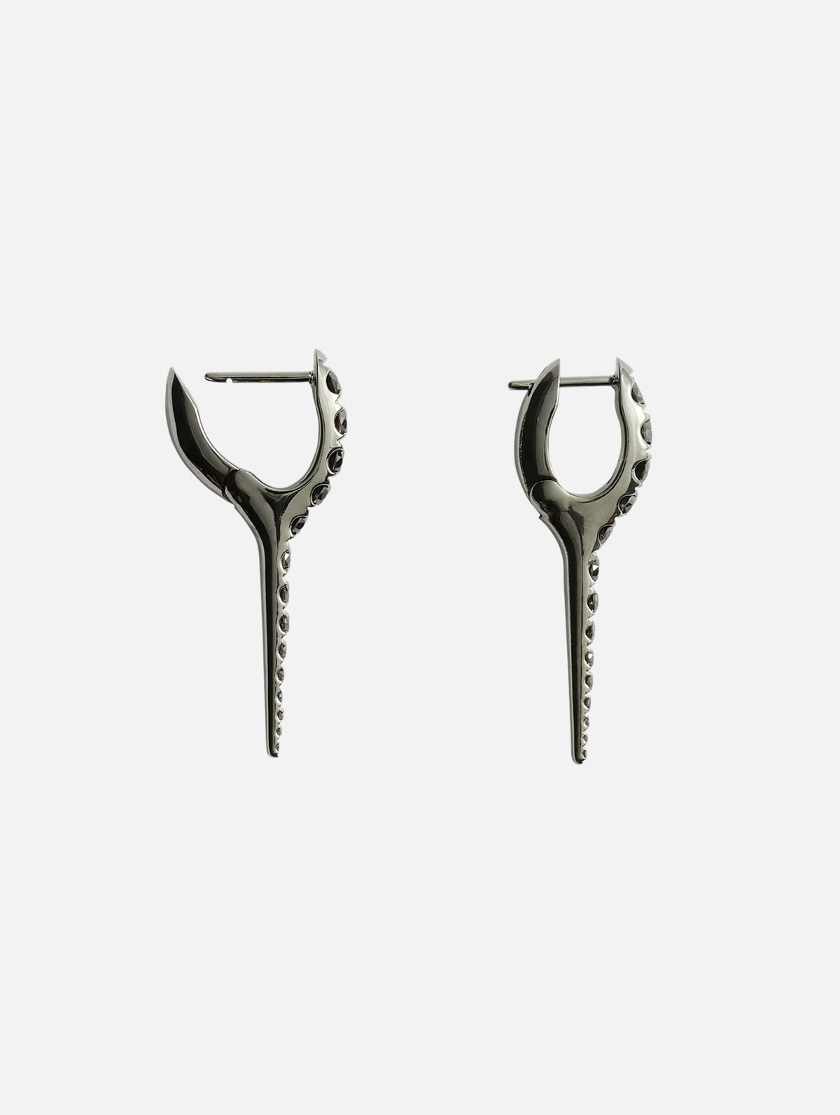 Small Lola Needle Earrings,MELISSA KAYE,BLACK GOLD,Image 4