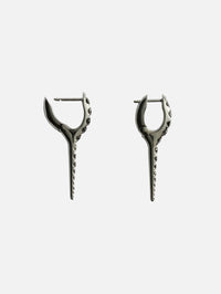 Small Lola Needle Earrings,MELISSA KAYE,BLACK GOLD,Image 4