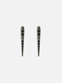 Small Lola Needle Earrings,MELISSA KAYE,BLACK GOLD,Image 3