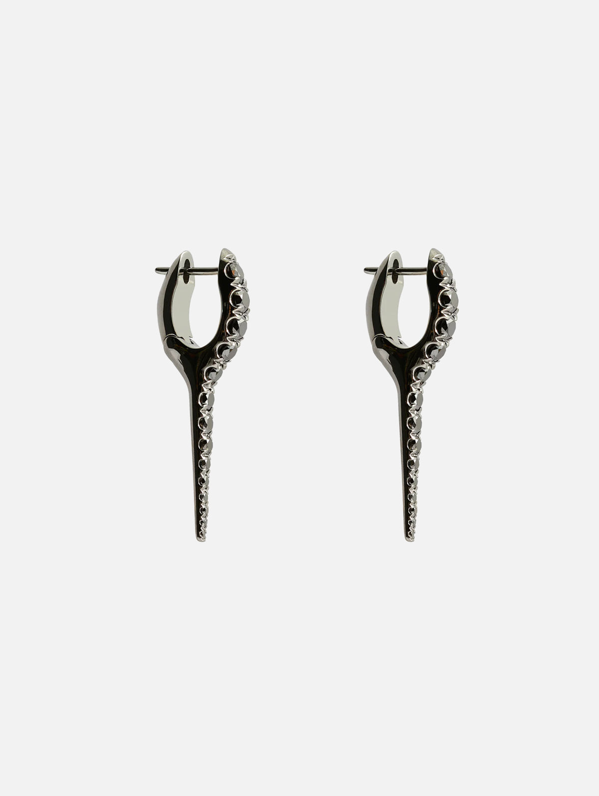 Small Lola Needle Earrings,MELISSA KAYE,BLACK GOLD,Image 1