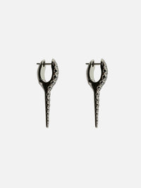 Small Lola Needle Earrings,MELISSA KAYE,BLACK GOLD,Image 1