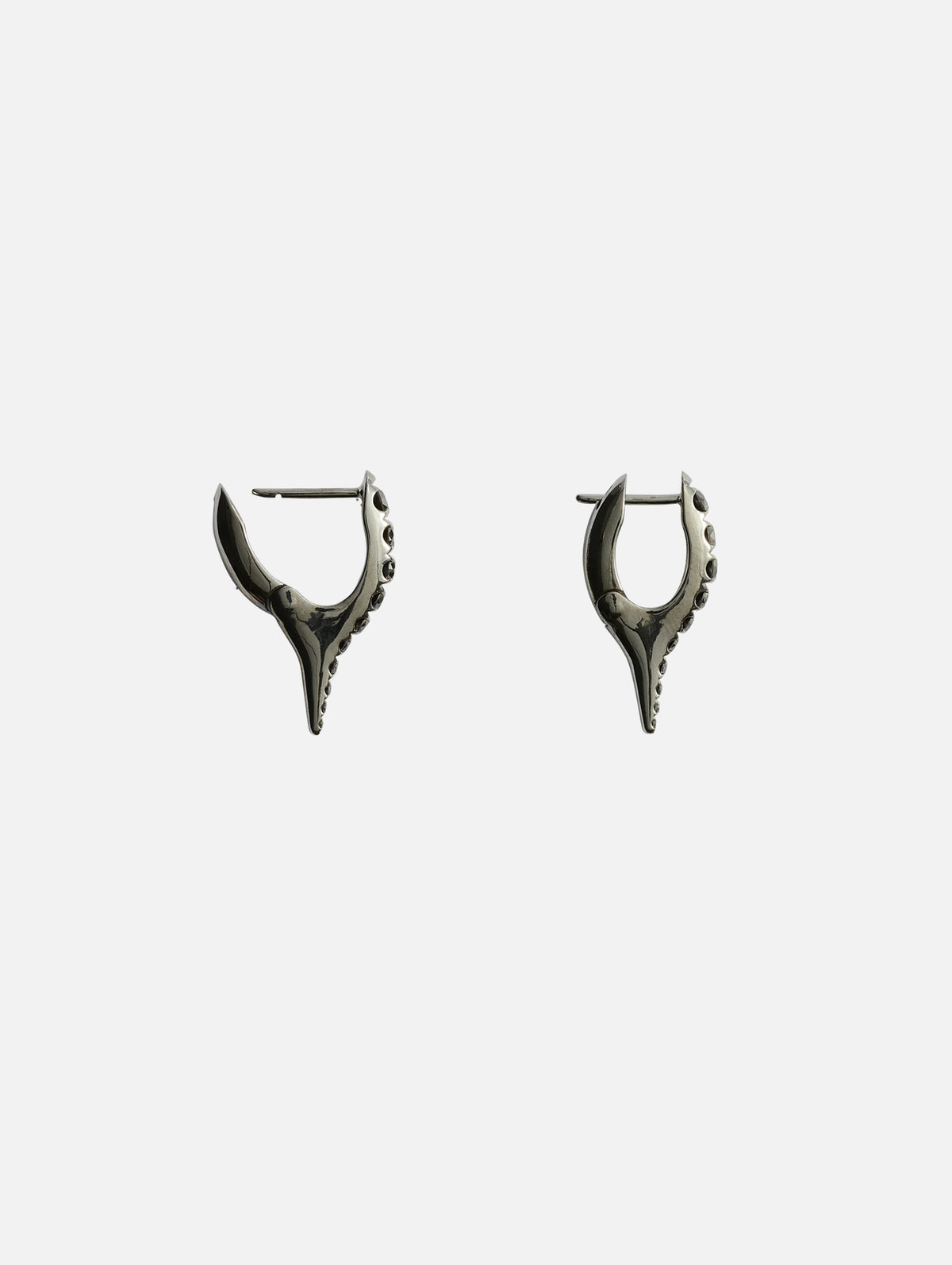 Mini Lola Needle Earrings,MELISSA KAYE,BLACK GOLD,Image 4