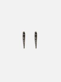 Mini Lola Needle Earrings,MELISSA KAYE,BLACK GOLD,Image 3