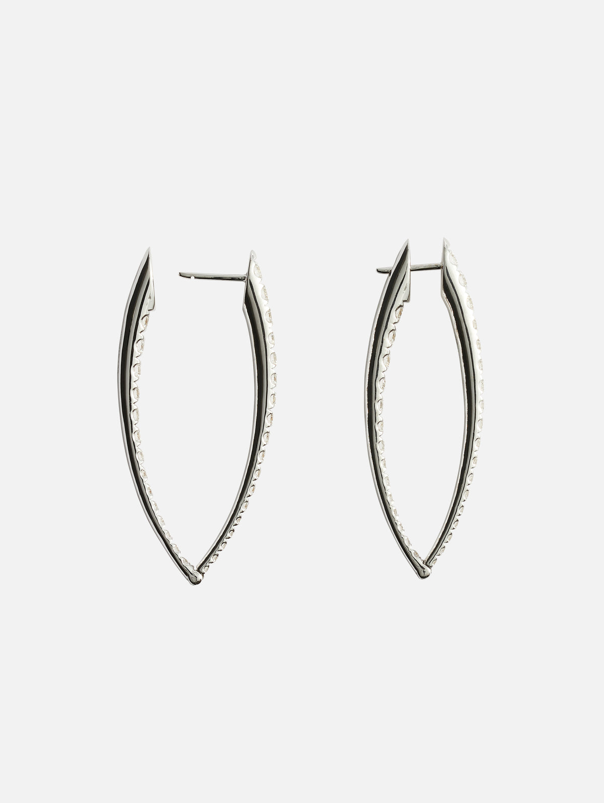 Large Cristina Earrings,MELISSA KAYE,WHITE GOLD,Image 4