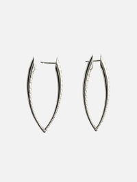 Large Cristina Earrings,MELISSA KAYE,WHITE GOLD,Image 4